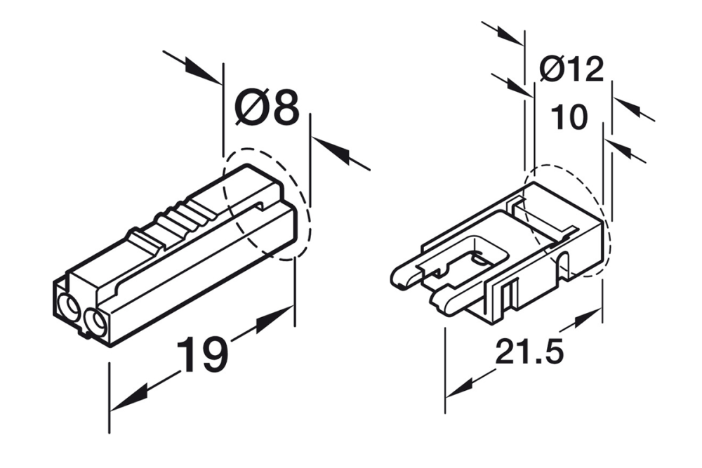 Adapter lead, for Häfele Loox5 12 V