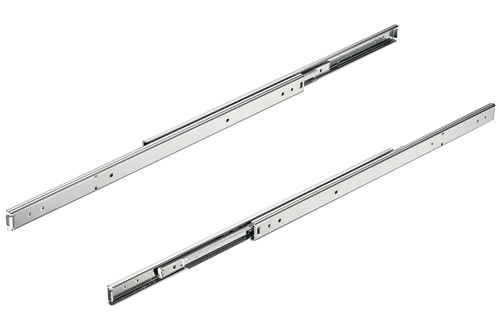 Ball bearing runners, Full extension, Accuride DZ 2431, load bearing capacity up to 20 kg, steel, side mounting