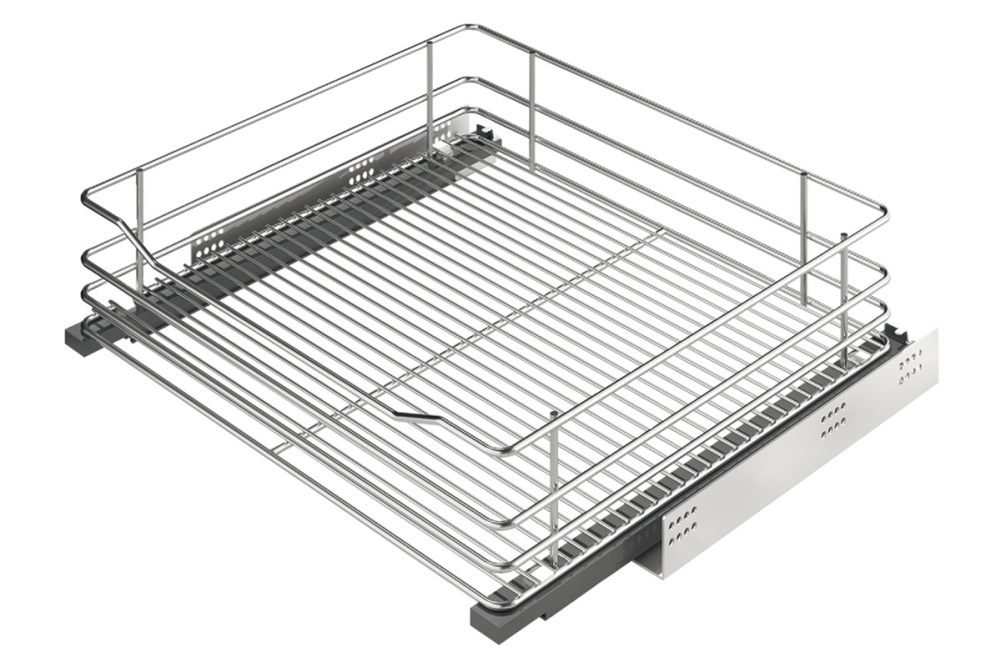 Base unit internal drawer box with railing, Häfele, with pull out wire shelf