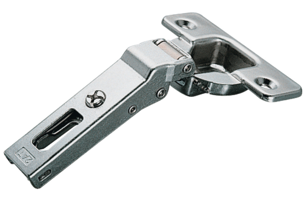 Concealed hinge, Häfele Metalla 510 A/SM 94°, for 30° corner applications, overlay