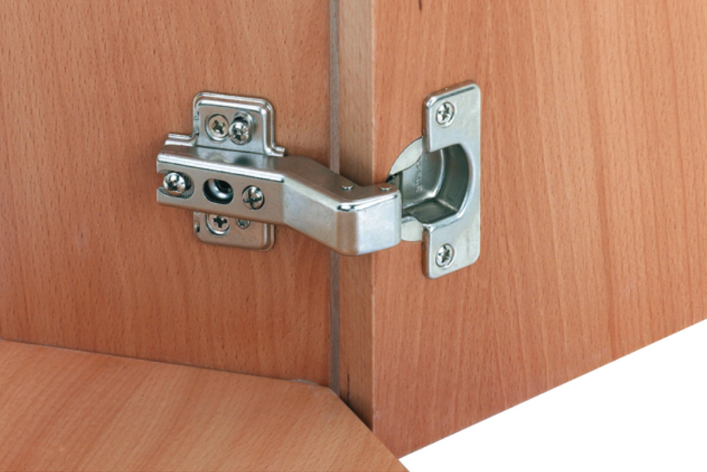 Concealed hinge, Häfele Metallamat A/SM 92°, for 45° corner application