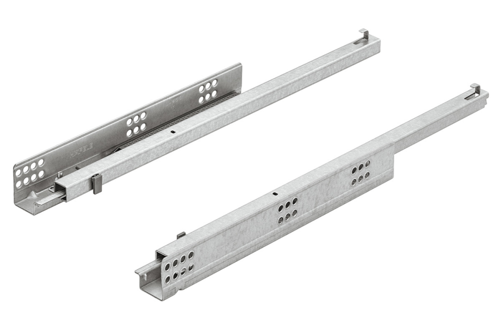 Concealed runner, Häfele Matrix Runner UM A25, single extension, load bearing capacity up to 25 kg