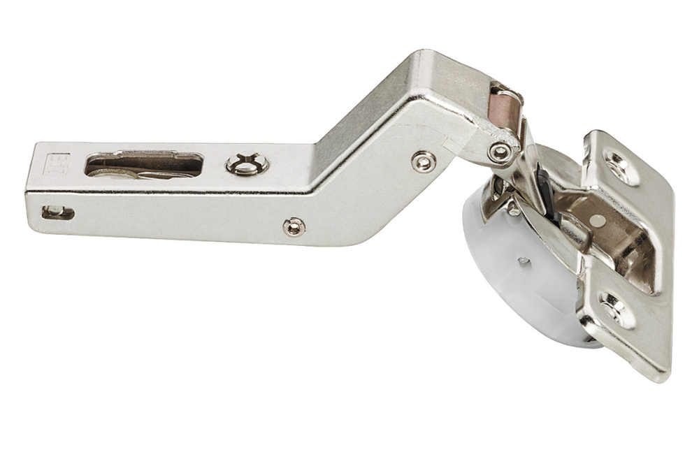 Cup hinge, Häfele Metalla 510 A/SM 110°, for 30° angular application, semi-overlapping