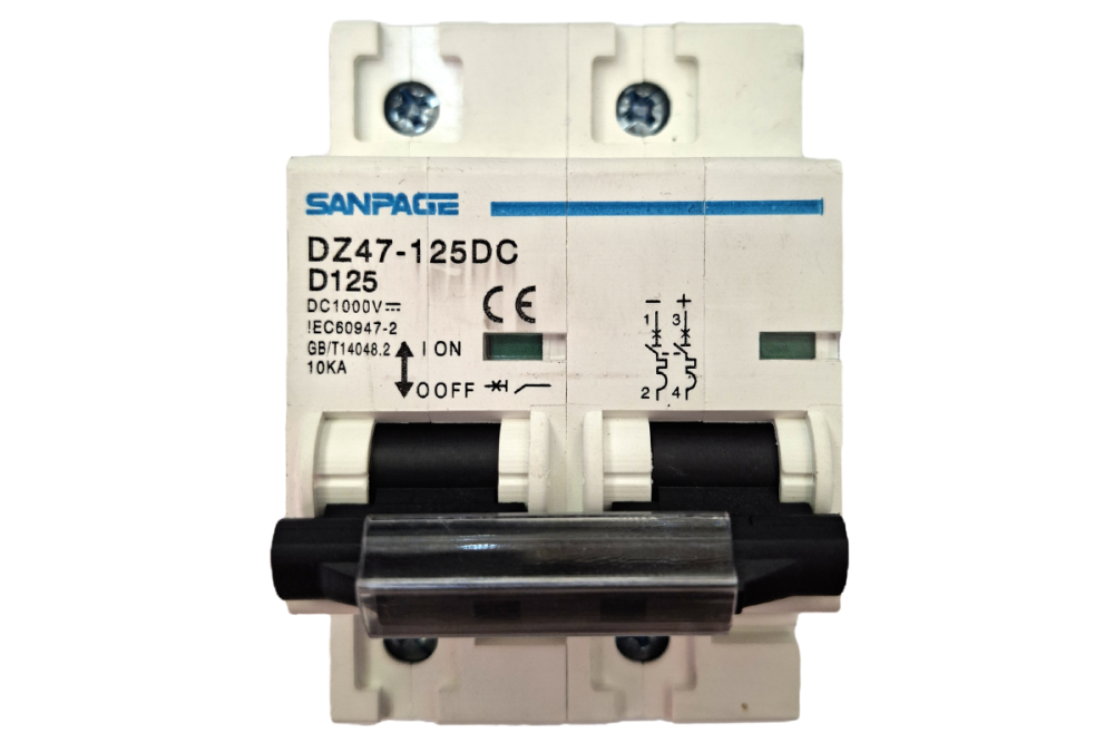 DC1000V MCB 2P/16A,32A,125A