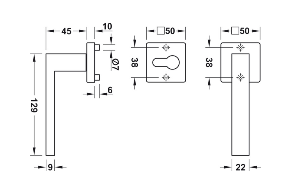 طقم مقبض باب – طراز LDH 3215