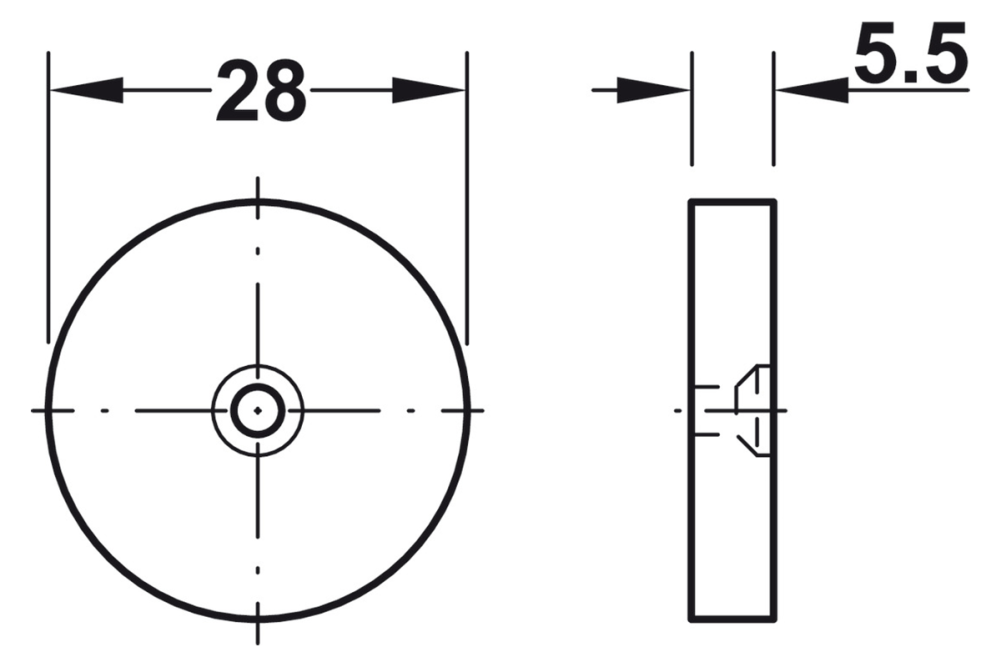Door stop, For wall mounting, Magnetic, Pull 20 kg