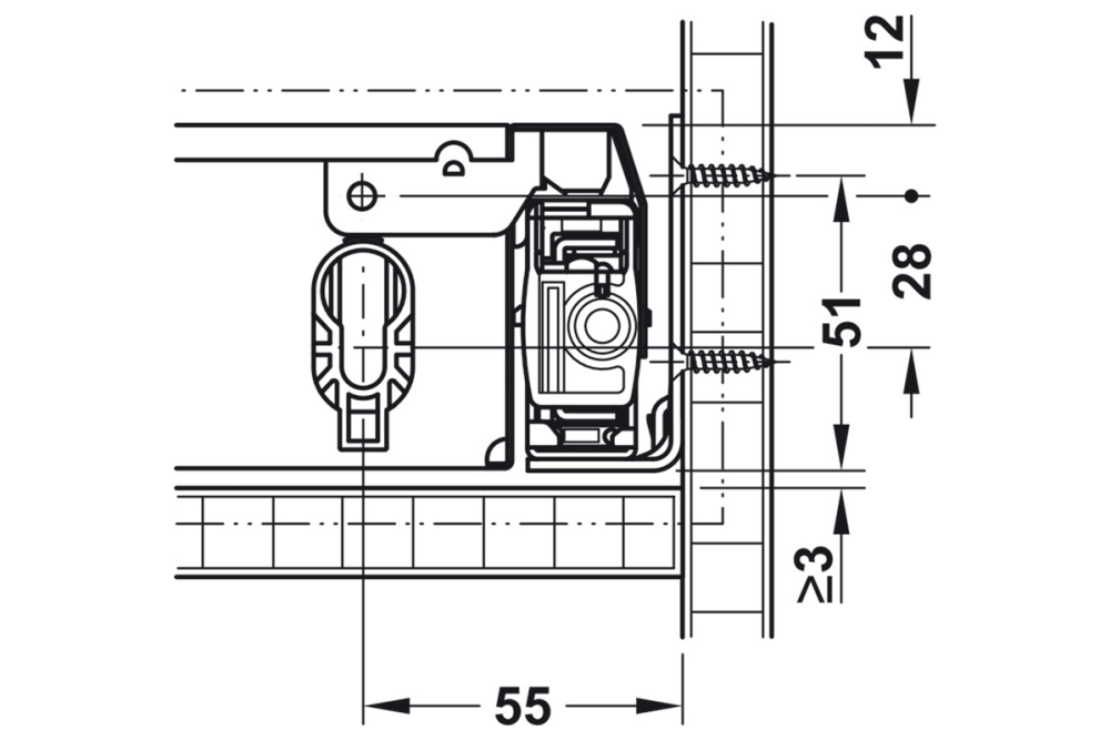 Drawer runners, Matrix, for project drawer