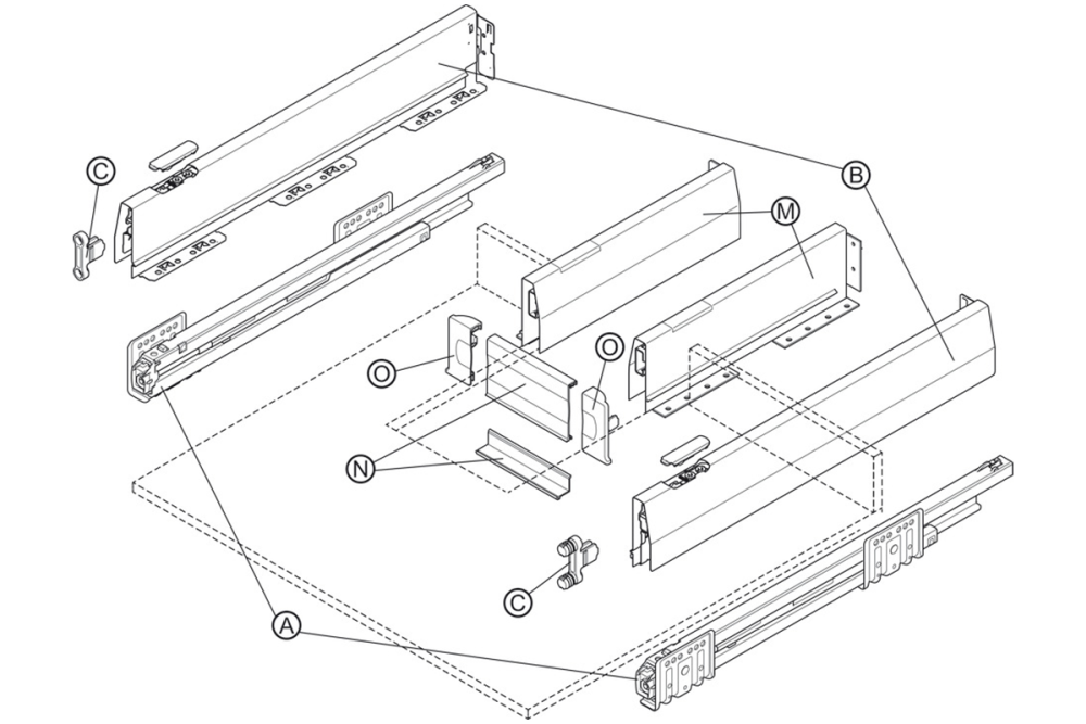 Drawer sides, Häfele Matrix Box P Plus