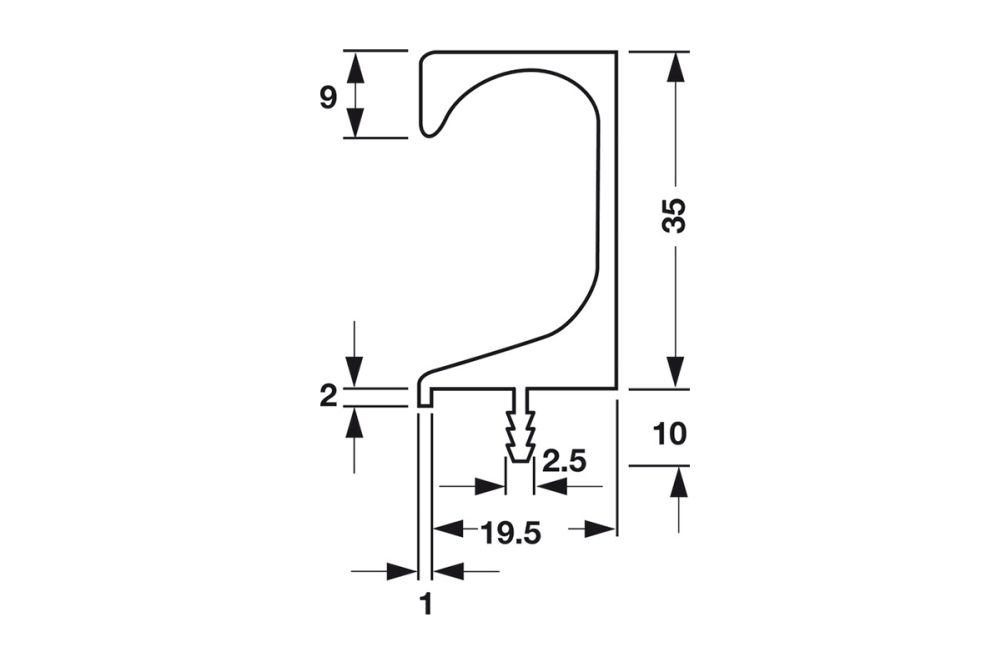Extruded Pull, Aluminum