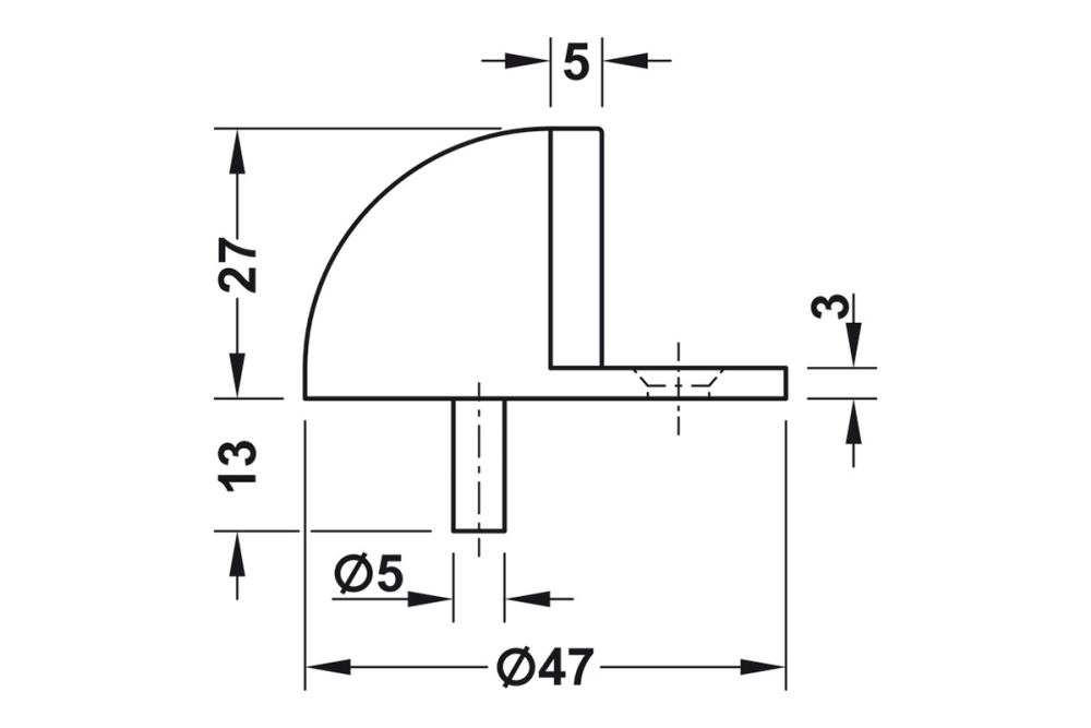 مانع باب أرضي (Door Stop) – للتثبيت على الأرض