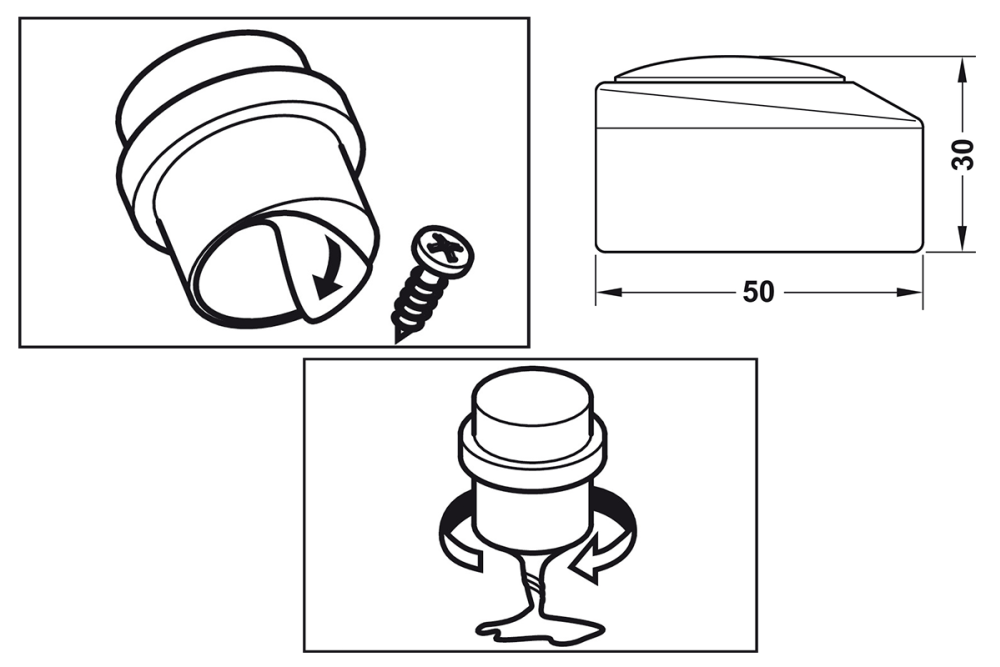 مانع باب أرضي (Door Stop) – للتثبيت على الأرض