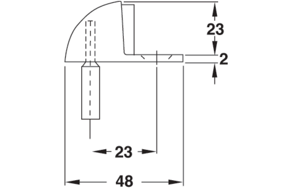 Floor mounted door stop, brass, for screw fixing, Startec