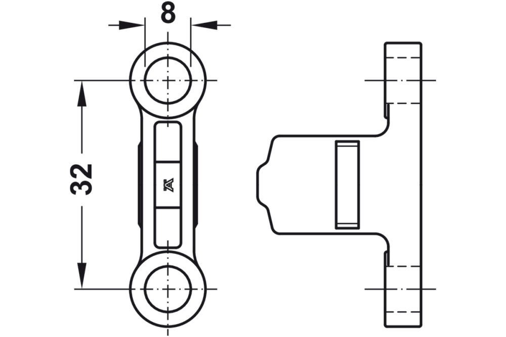 Front fixing brackets, Häfele Matrix Box P Plus