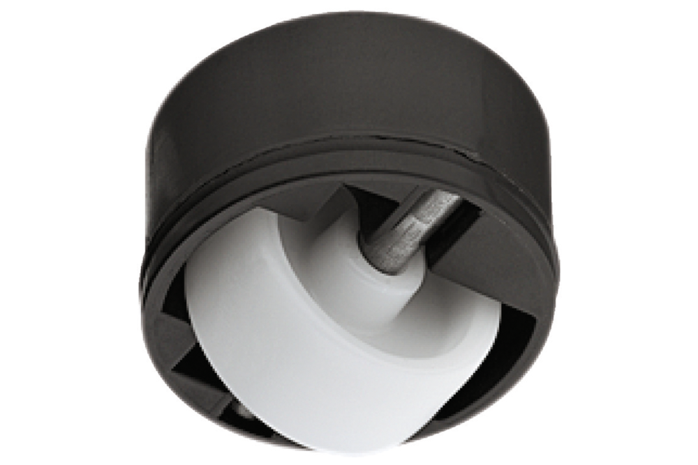 Furniture castor, load-bearing capacity 50 kg, without braking function, rigid