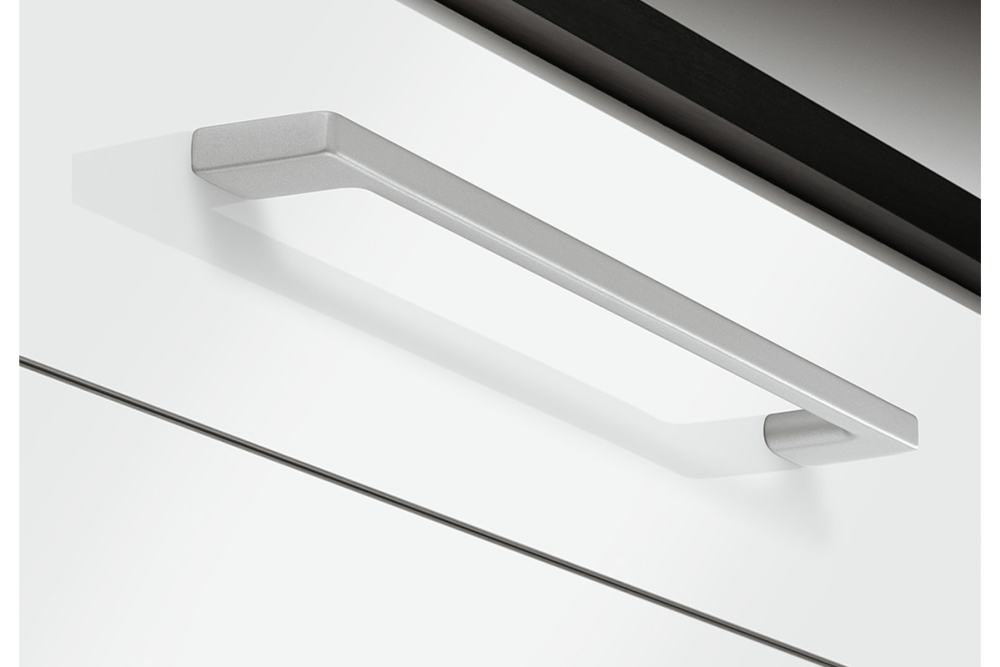 Furniture handle, D handle, zinc alloy, straight-edged