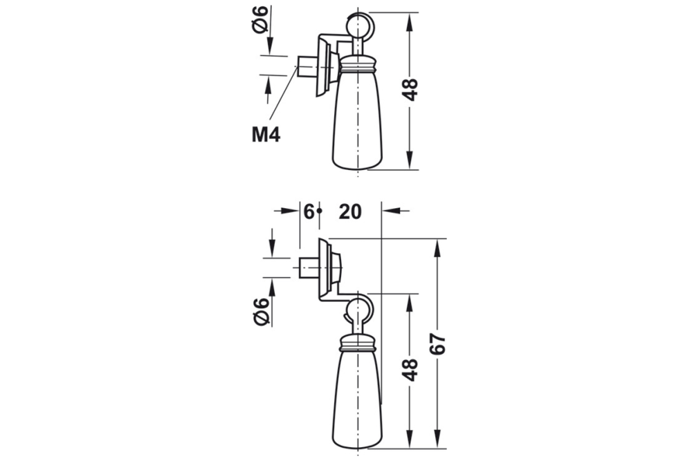 Furniture handle, Drop pendant handle, Traditional