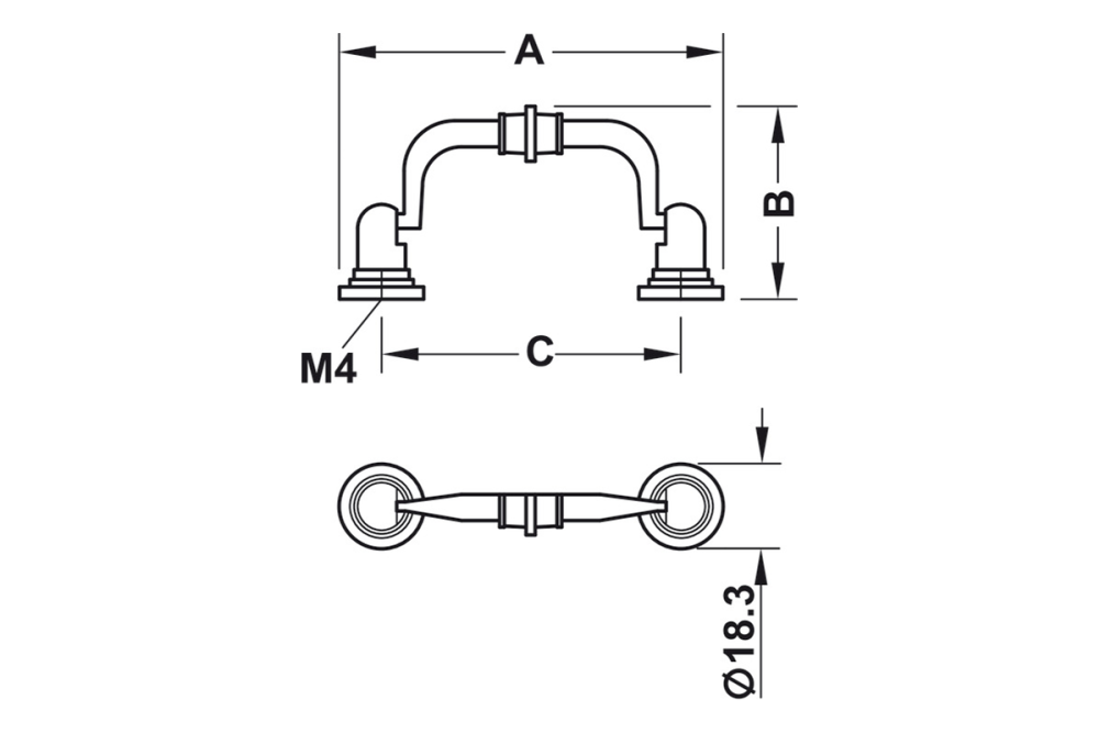 🛋️ مقبض أثاث – مقبض متدلٍ (Drop Pendant Handle)