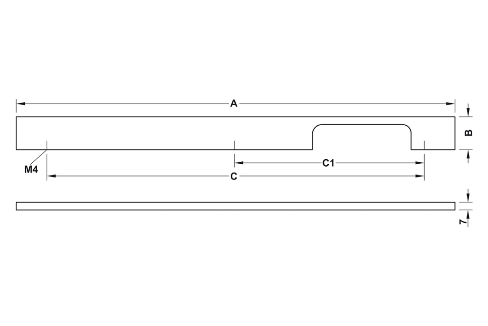 مقبض أثاث بالأصابع – من الألمنيوم