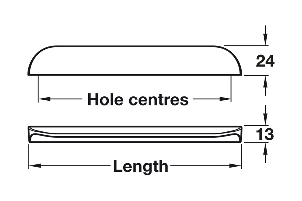 Furniture handle, Finger pull handle, zinc alloy