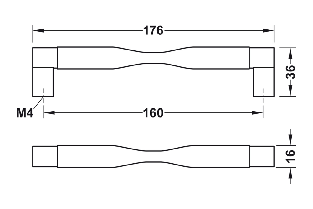 مقبض أثاث مع قاعدة – سبيكة الزنك – Häfele Déco H1925