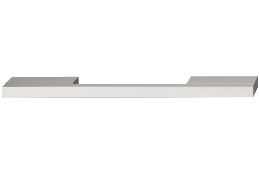 Furniture handle, Handle with base, aluminium, straight-edged