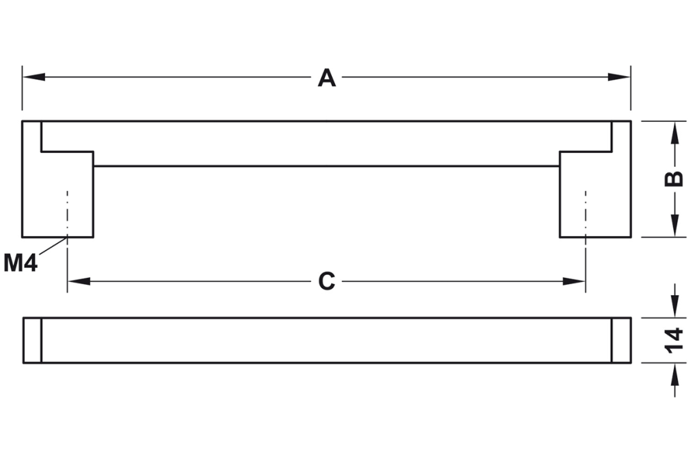 Furniture handle, Handle with base, steel, round