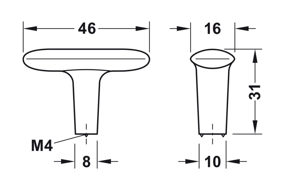 مقبض أثاث – Häfele Déco H2140