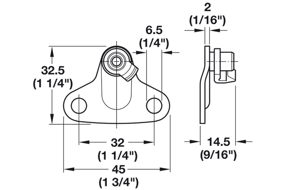 Häfele - Mounting Bracket, DUO Standard or DUO Forte, Steel