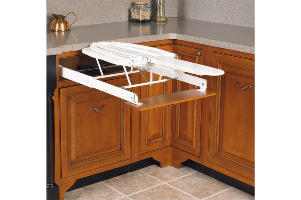 Ironing board, Ironfix, for installation behind drawer front panel