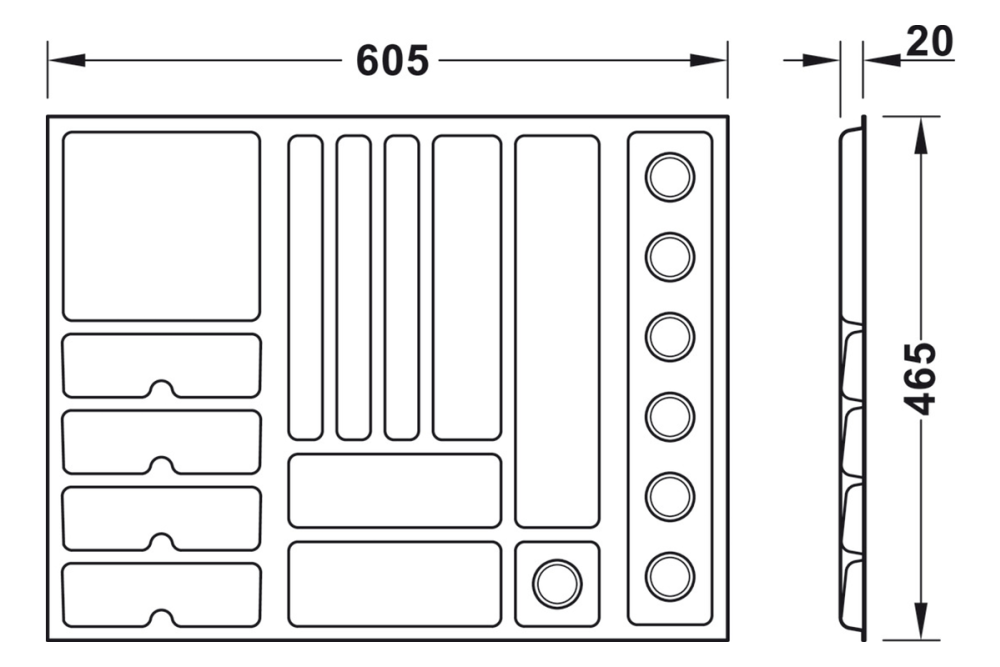 Jewellery insert, For Häfele Dresscode pull out frame