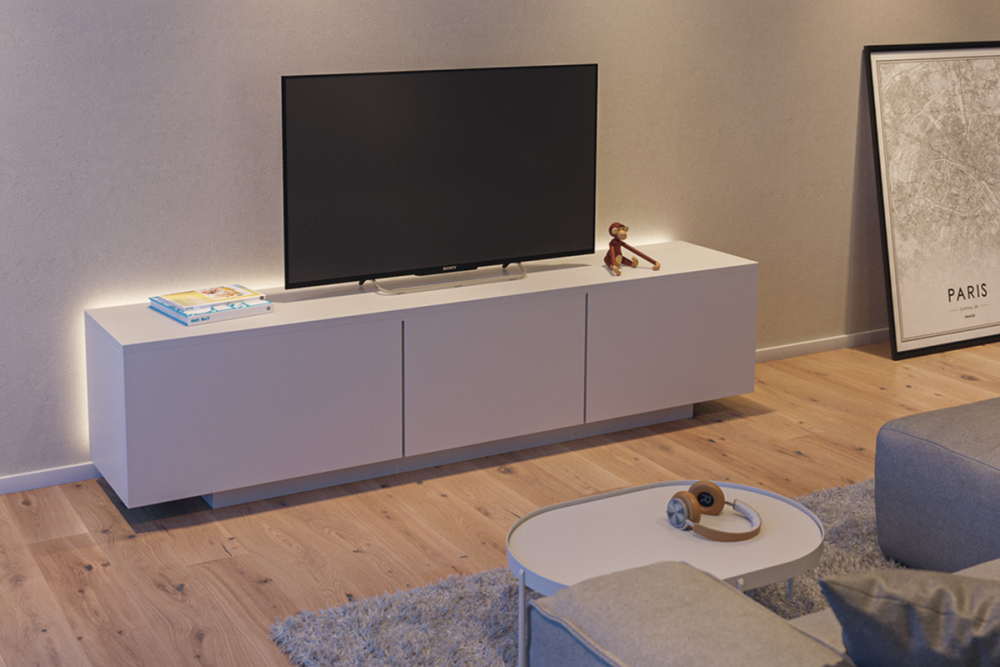 LED strip light, Häfele Loox5 LED 2062 12 V 8 mm 2-pin (monochrome), 60 LEDs/m, 4.8 W/m, IP20