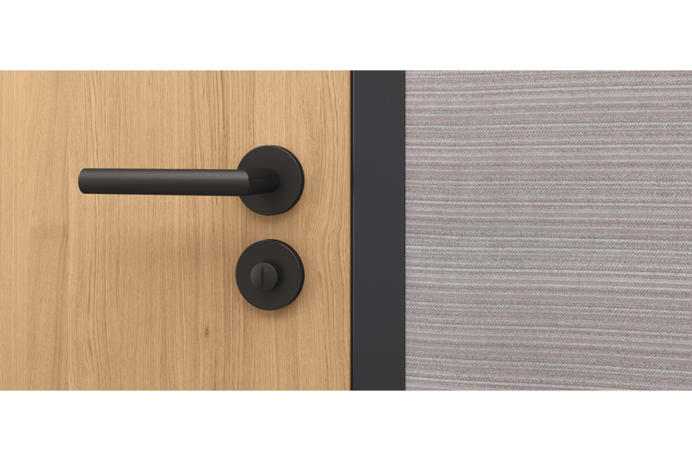 Lever handle on rosette, residential areas, stainless steel, Startec, LDH 2171, rose