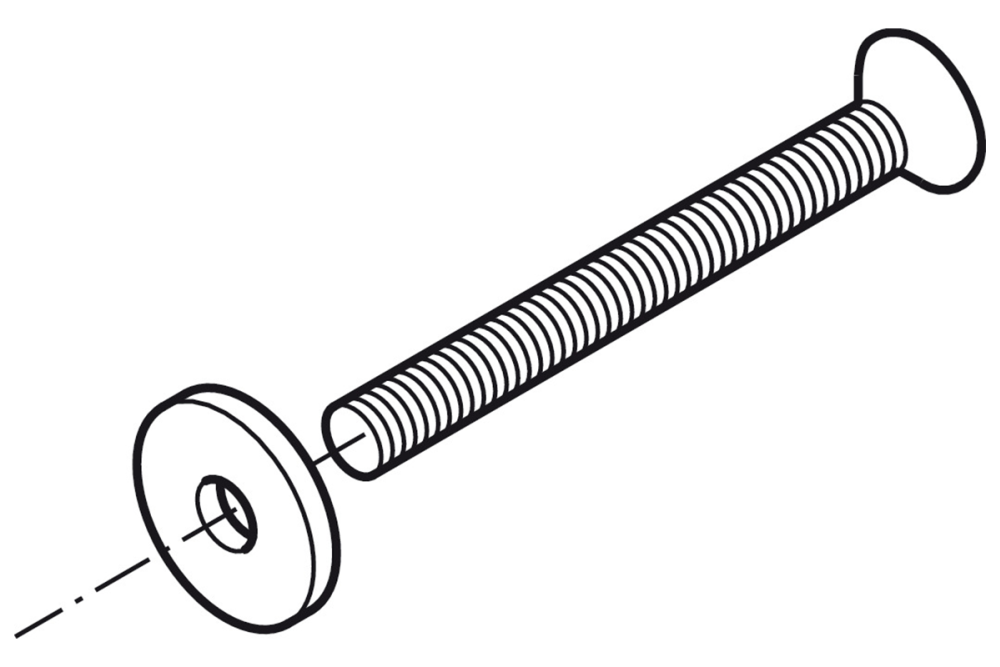 Mounting set, stainless steel, Startec, for Bodo door handle