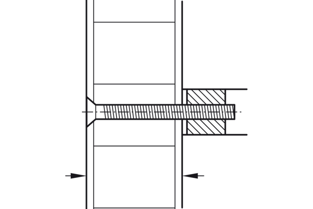 Mounting set, stainless steel, Startec, for Carlo door handle