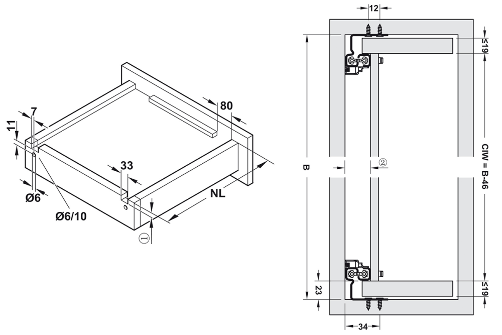  سكة سحب كاملة (Full Extension Runner)
