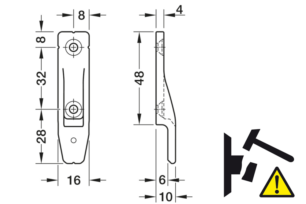 قطعة لوحية، Häfele Pacofix SF/DF