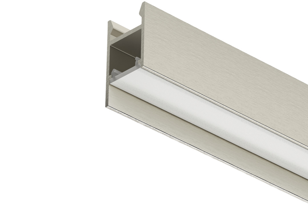 Profile for under mounting, Häfele Loox5 profile 2104 for 8 mm LED strip lights