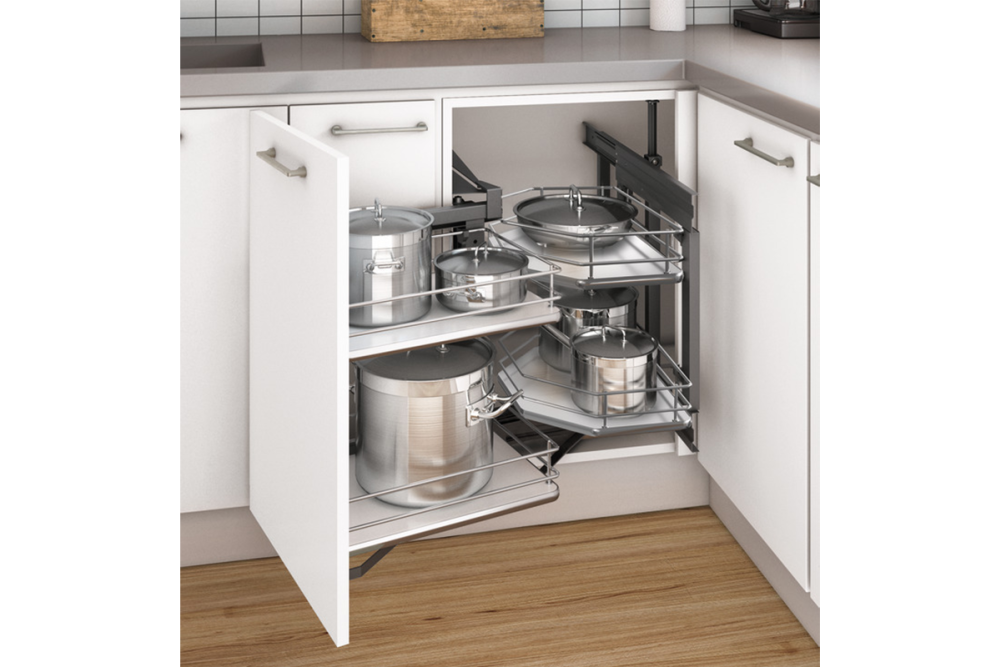 Pull out and turn for corner cabinets, Häfele