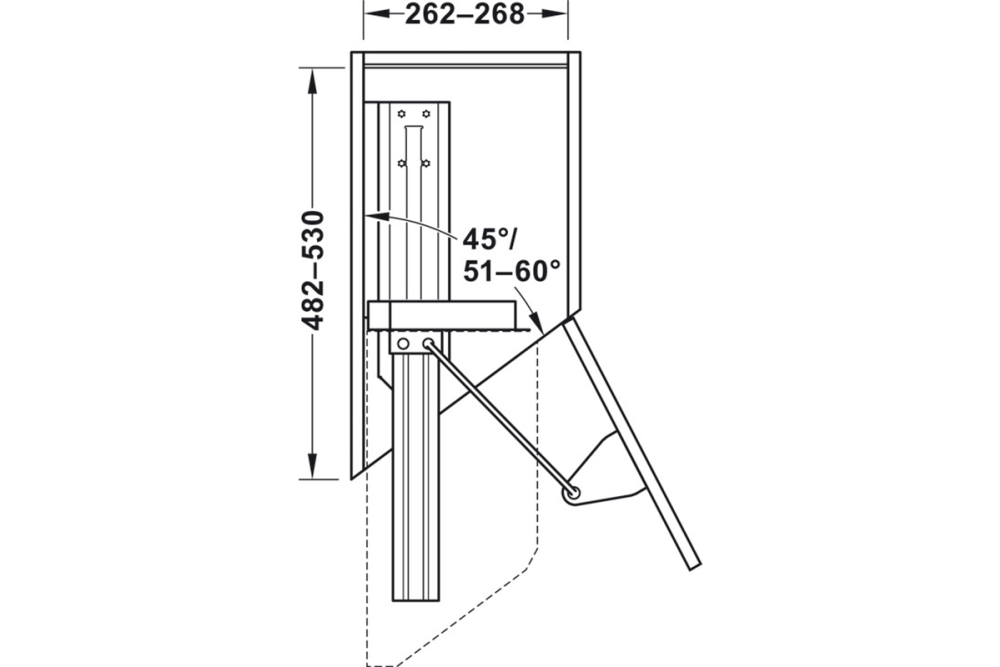 Pull-out, Kesseböhmer Dispensa Tandem Diagonal Junior