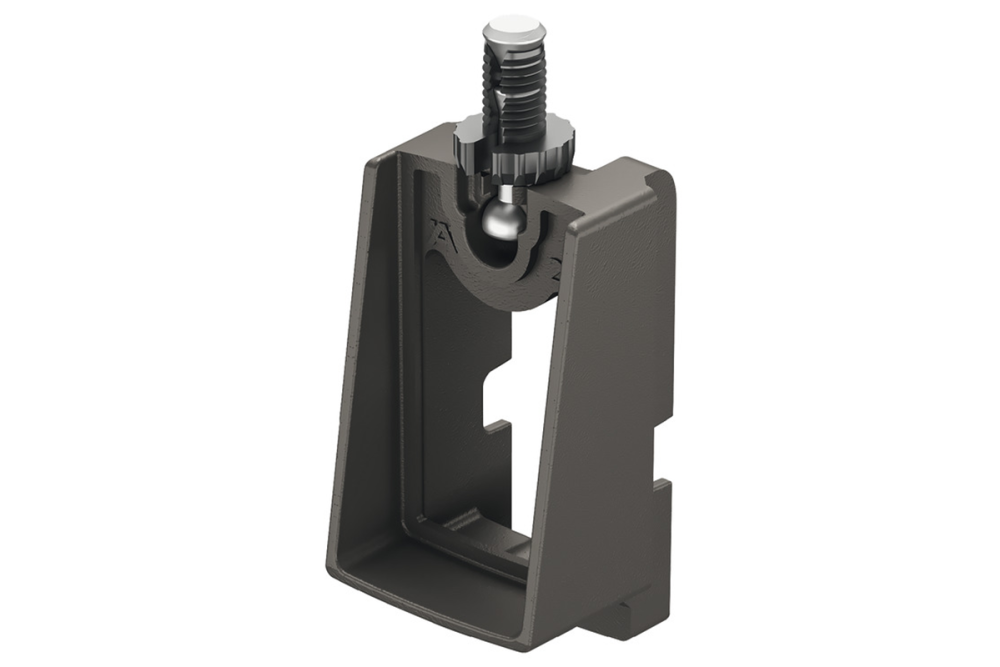 Rail end support, For Häfele Dresscode wardrobe rail, straight-edged