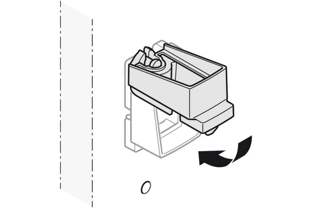 Rail end support, For Häfele Dresscode wardrobe rail, straight-edged