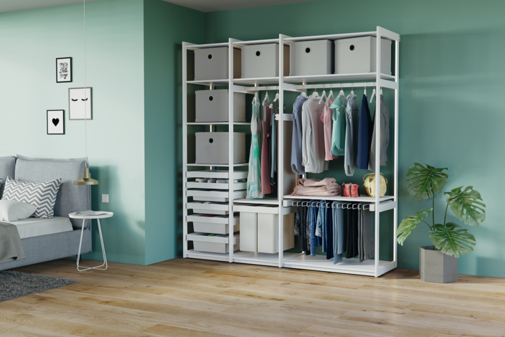 Rail end support, For Häfele Dresscode wardrobe rail, straight-edged