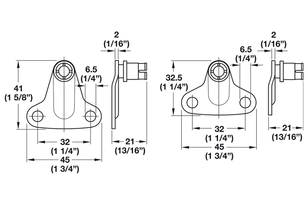 Screw-on bracket, for cabinet, steel