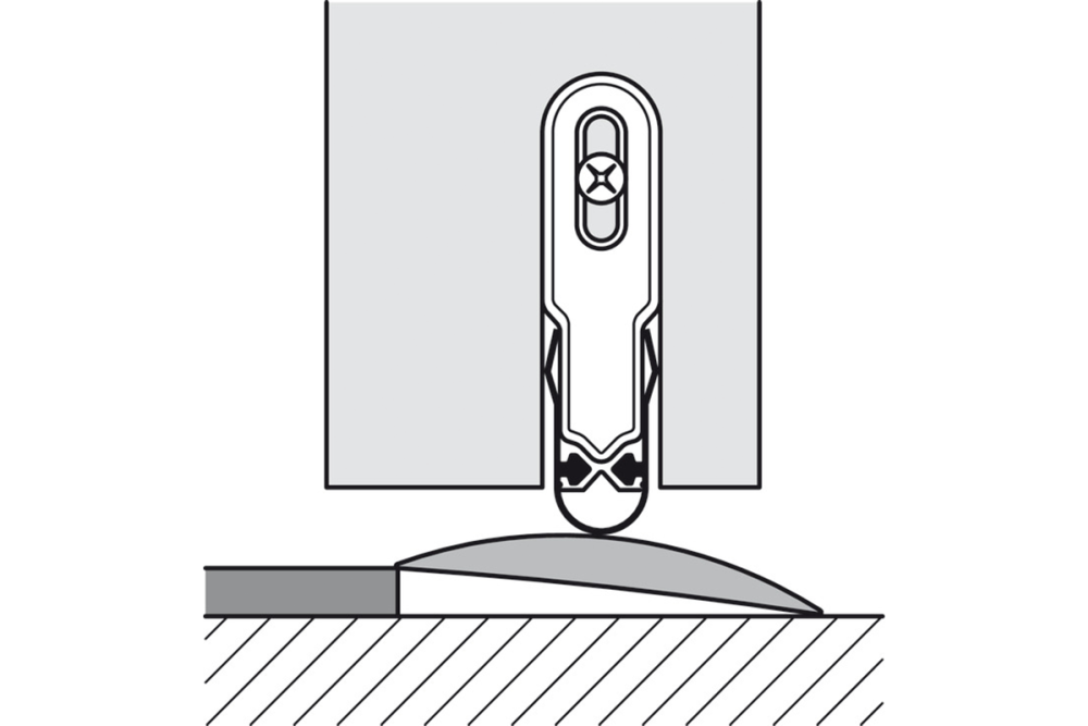 Semi-circular threshold trim, 090, Startec