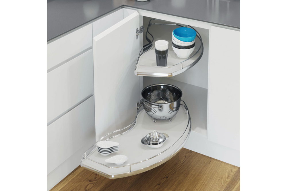 Set of shelves, For corner cabinet half circle carousel fitting