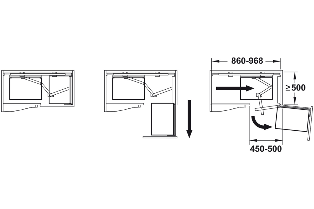 Set of shelves, For corner cabinet half circle carousel fitting