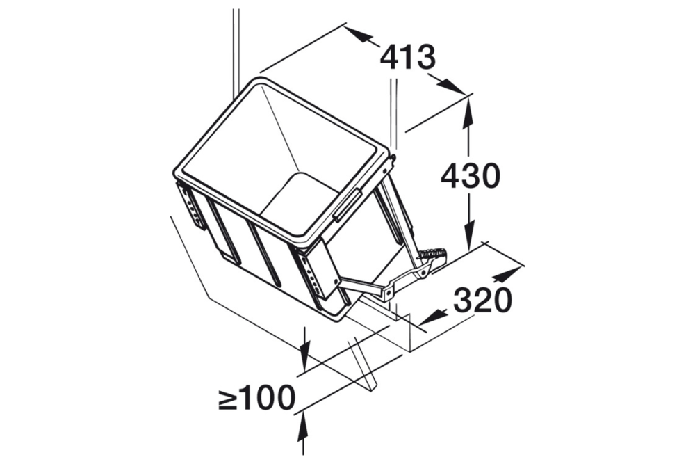 🗑️ صندوق نفايات مفرد – 30 لتر