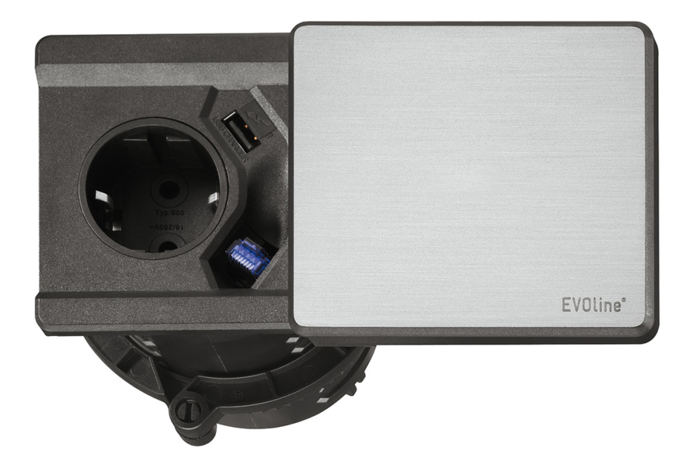 Socket element, Slide, 230 V