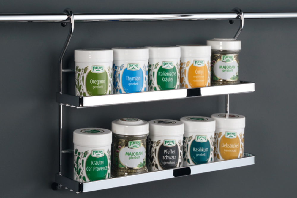 Spice rack, Steel railing system