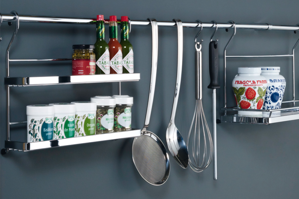 Spice rack, Steel railing system